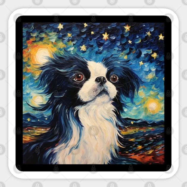 Japanese Chin Painting Sticker by NatashaCuteShop